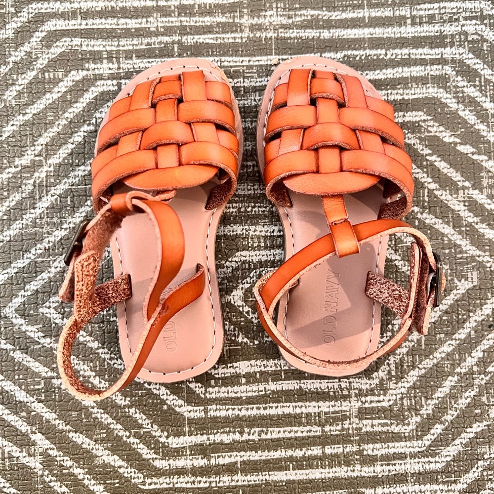 OLD NAVY Baby Cognac Huaraches Sandals